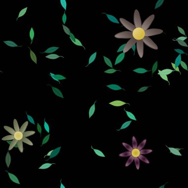 yaz çiçekleri arka plan, vektör illüstrasyonu