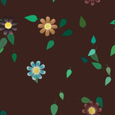 yaz çiçekleri arka plan, vektör illüstrasyonu