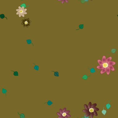 yaz çiçekleri arka plan, vektör illüstrasyonu