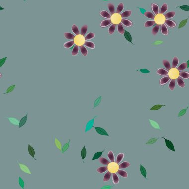 yaz çiçekleri arka plan, vektör illüstrasyonu
