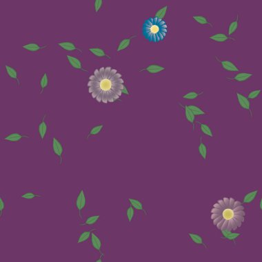 Çiçekler duvar kağıdı açar, vektör illüstrasyonu