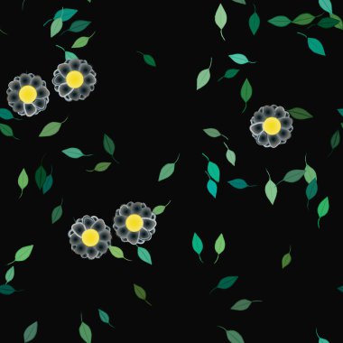 yaz çiçekleri arka plan, vektör illüstrasyonu