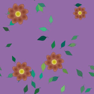 yaz çiçekleri arka plan, vektör illüstrasyonu