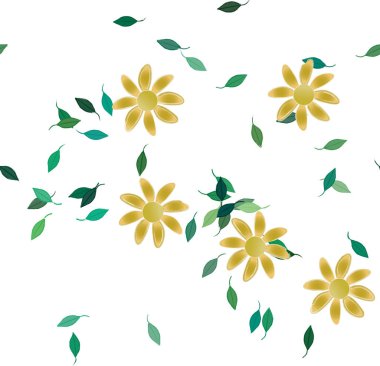 Çiçek yaprakları, çiçekler duvar kağıtları, vektör illüstrasyonları..