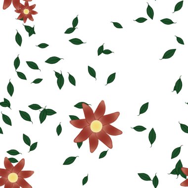 Çiçek arkaplanı, çiçek desenli arkaplan, vektör illüstrasyonu