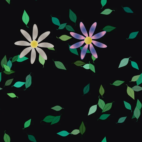 花开花墙纸 矢量插图 美丽的植物学背景 — 图库矢量图片
