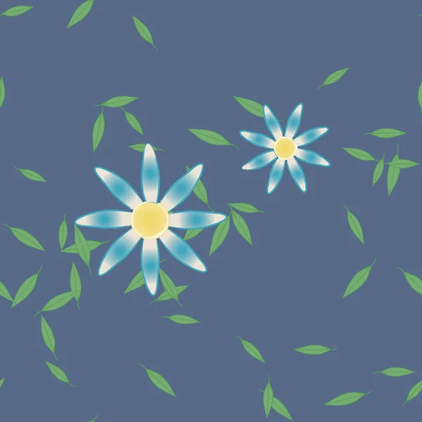 Bloesem Gebladerte Bloemen Bloei Behang Vector Illustratie — Stockvector