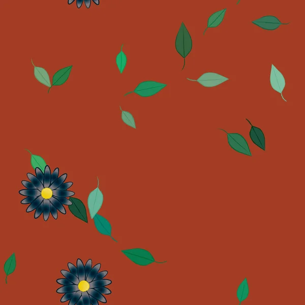 Flores Vector Ilustración Hermoso Fondo Botánico — Vector de stock