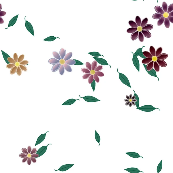 Bloemen Bloei Behang Vector Illustratie — Stockvector