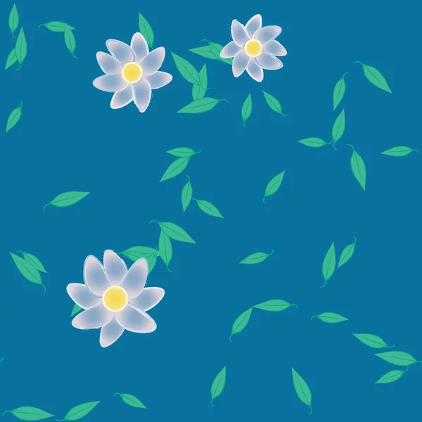 Laub Botanischer Hintergrund Blumen Vektor Illustration — Stockvektor