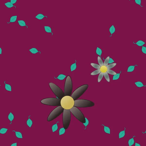 Bloesem Gebladerte Bloemen Bloei Behang Vector Illustratie — Stockvector