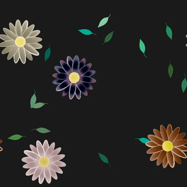 Fleurs Été Fond Illustration Vectorielle — Image vectorielle