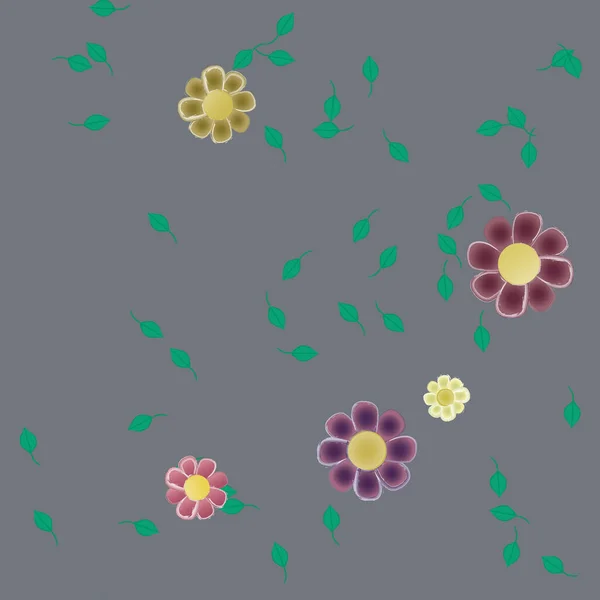 Fleurs Été Fond Illustration Vectorielle — Image vectorielle