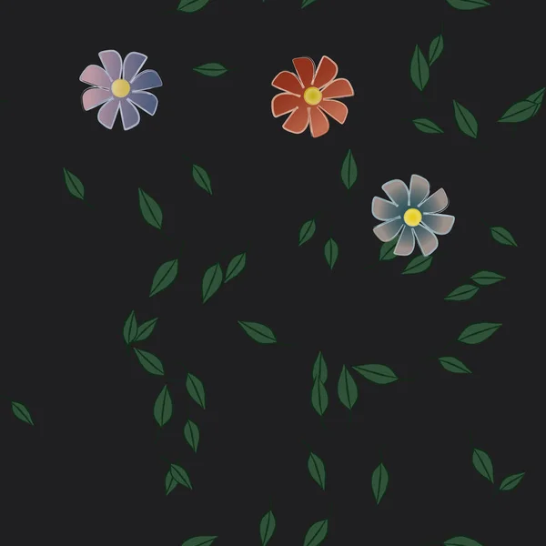 Sommar Blommor Bakgrund Vektor Illustration — Stock vektor