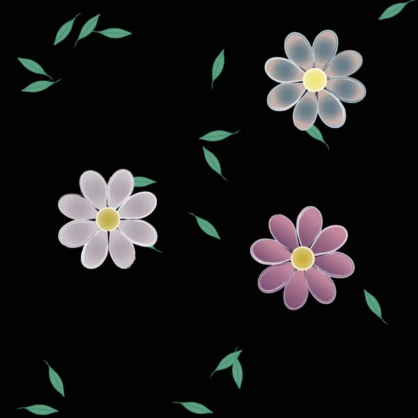 Sommer Blumen Hintergrund Vektor Illustration — Stockvektor