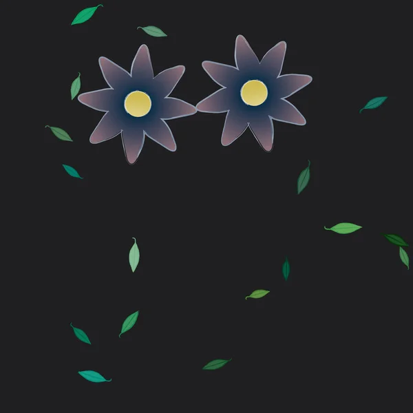 Vector Naadloos Patroon Met Bloemen Bladeren — Stockvector