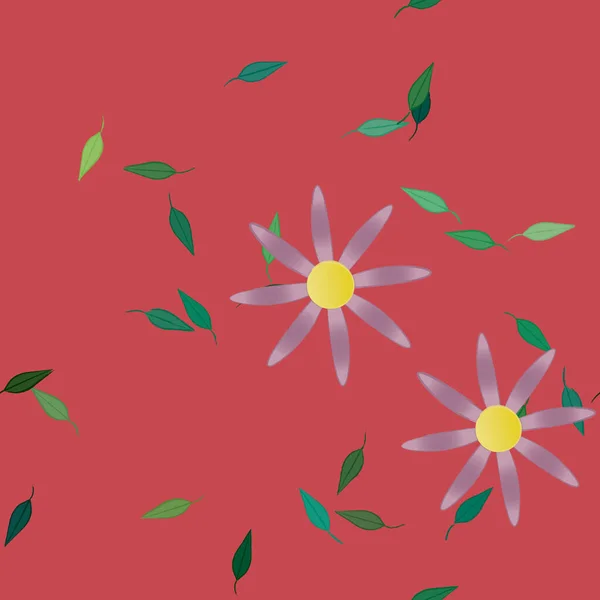 Lato Kwiaty Tło Wektor Ilustracja — Wektor stockowy
