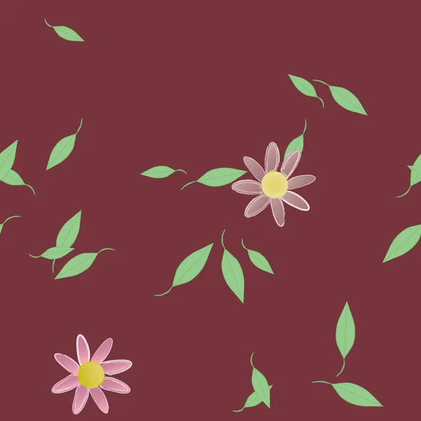 Blumen Botanischen Hintergrund Blumen Vektor Illustration — Stockvektor