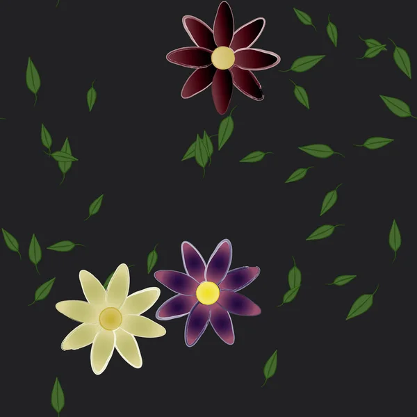 Fleurs Été Fond Illustration Vectorielle — Image vectorielle