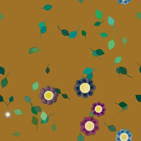 Fleurs Été Fond Illustration Vectorielle — Image vectorielle