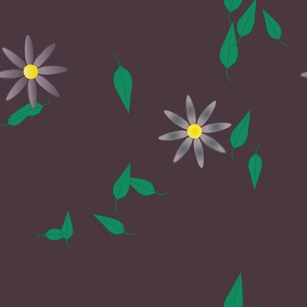 Fleurs Fleur Papier Peint Illustration Vectorielle Beau Fond Botanique — Image vectorielle