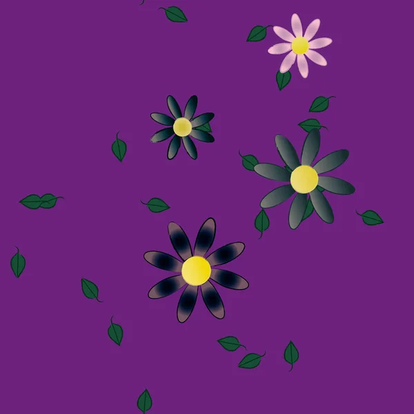 Farbigen Floralen Hintergrund Blumen Vektor Illustration — Stockvektor