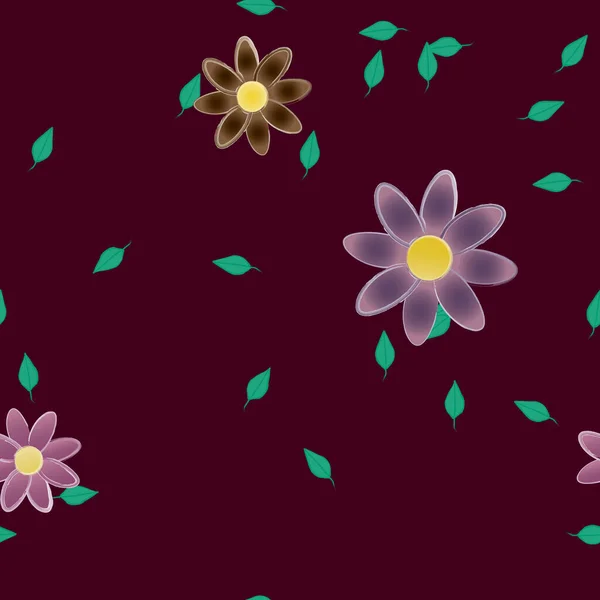 Fleurs Fleur Papier Peint Illustration Vectorielle Beau Fond Botanique — Image vectorielle