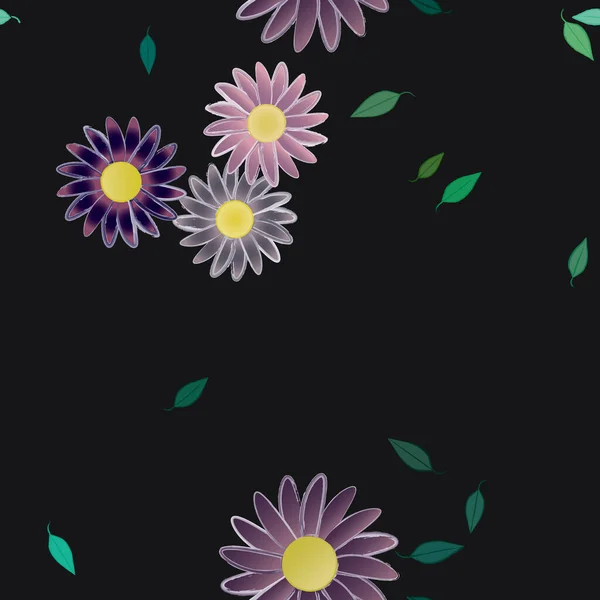 Schöne Botanische Hintergrund Blumen Vektor Illustration — Stockvektor