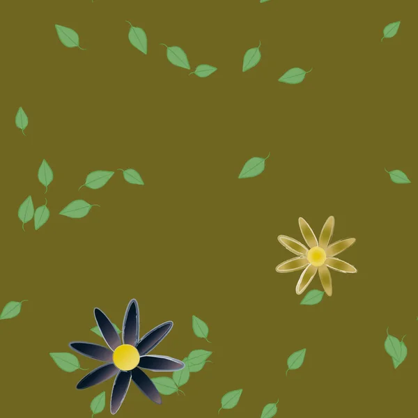 Sommar Blommor Bakgrund Vektor Illustration — Stock vektor