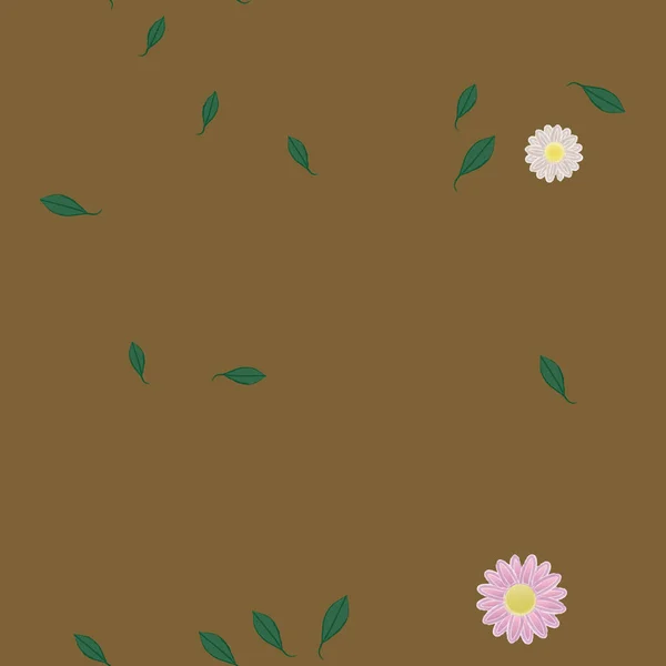 Naadloze Bloemen Bloei Behang Vector Illustratie Mooie Botanische Achtergrond — Stockvector