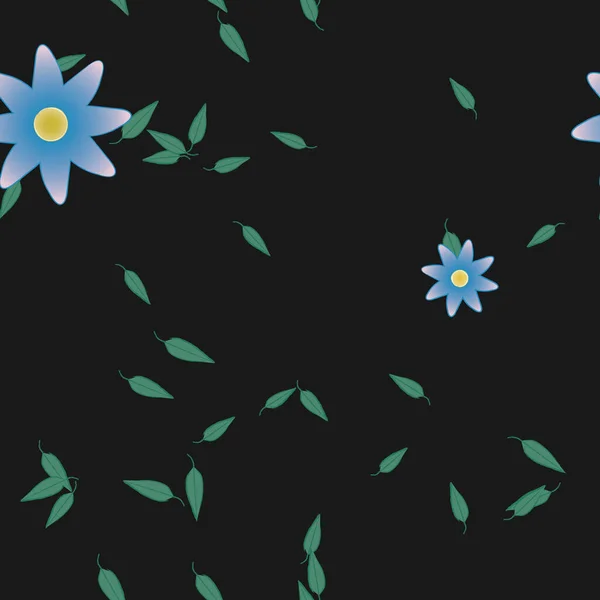 Gebladerte Botanische Achtergrond Bloemen Vector Illustratie — Stockvector
