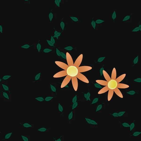 Botanical Flowers Pattern Background Floral Vector Illustration — Stock Vector