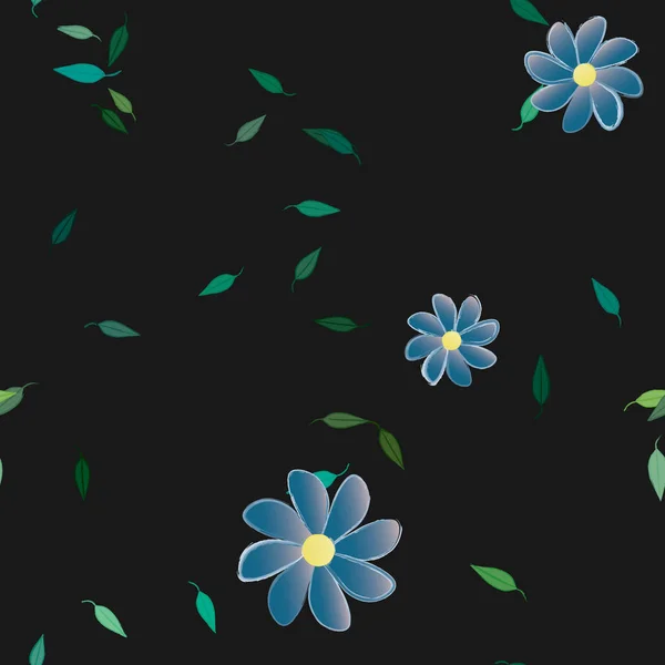 Zomer Bloemen Achtergrond Vector Illustratie — Stockvector