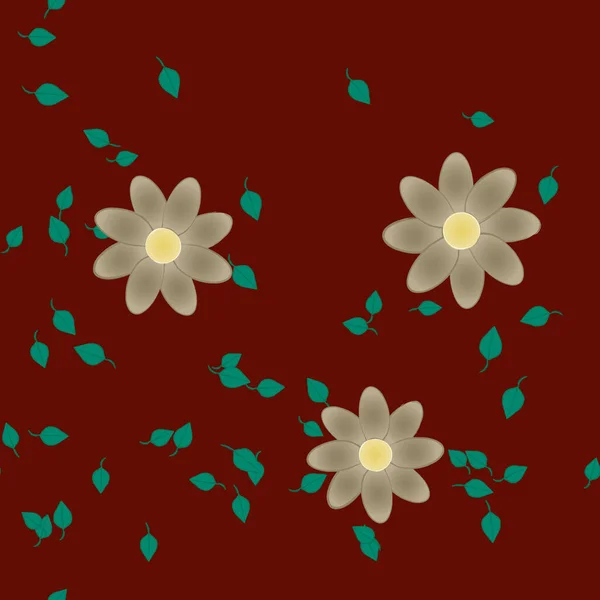 Sommar Blommor Bakgrund Vektor Illustration — Stock vektor