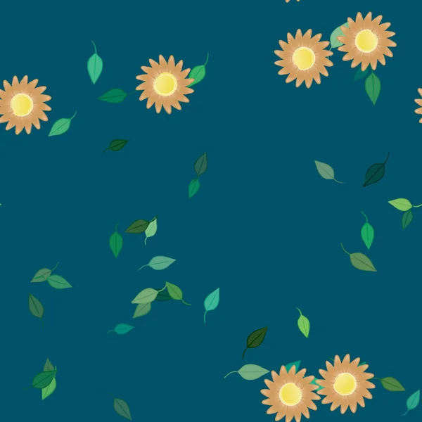 Blumen Blühen Tapete Vektorillustration — Stockvektor