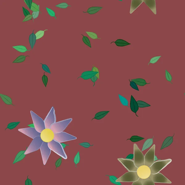 Farbigen Floralen Hintergrund Blumen Vektor Illustration — Stockvektor