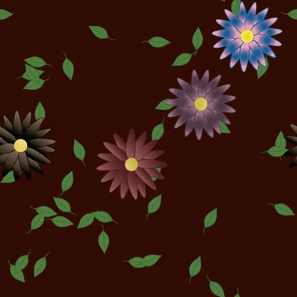 Fleurs Été Fond Illustration Vectorielle — Image vectorielle