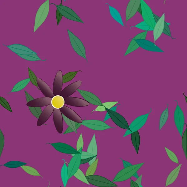 Botanical Flowers Pattern Background Vector Illustration — Stock Vector