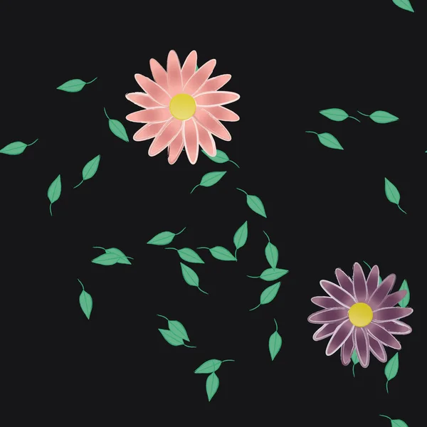 Fleurs Été Fond Illustration Vectorielle — Image vectorielle