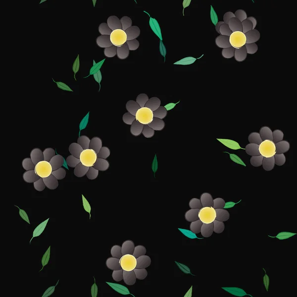 Gyönyörű Botanikai Háttér Virágok Vektor Illusztráció — Stock Vector