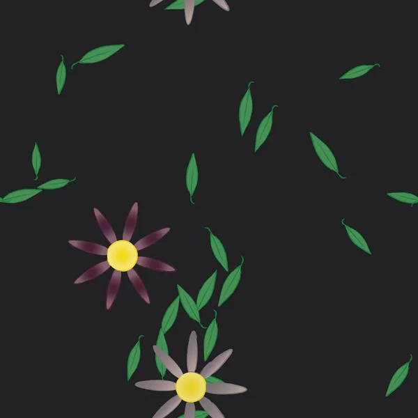 美しい植物の花のパターンの背景花のベクターイラスト — ストックベクタ