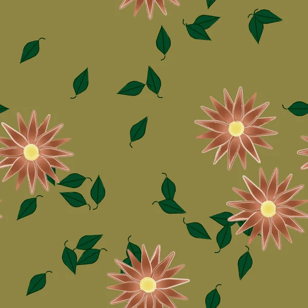 Fleurs Été Fond Illustration Vectorielle — Image vectorielle