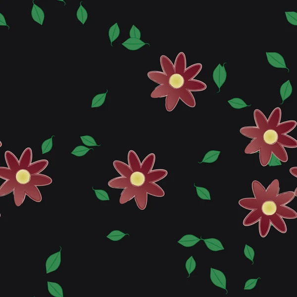 Квітковий Ботанічний Фон Квіти Векторні Ілюстрації — стоковий вектор