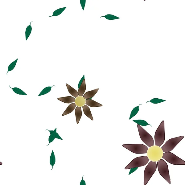 Fundo Floral Flores Ilustração Vetorial — Vetor de Stock