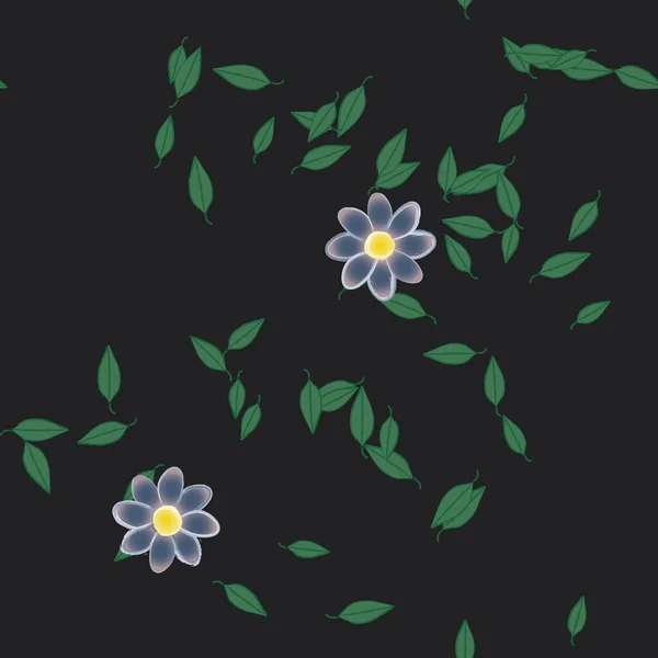 Sommar Blommor Bakgrund Vektor Illustration — Stock vektor