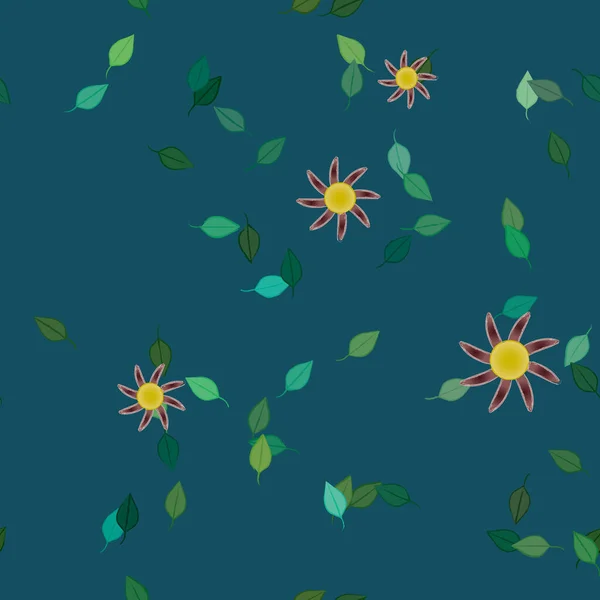 Bloemen Bloei Behang Vector Illustratie Mooie Botanische Achtergrond — Stockvector