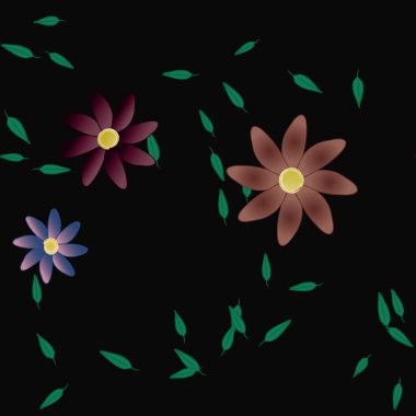 yaz çiçekleri arka plan, vektör illüstrasyonu