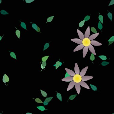 yaz çiçekleri arka plan, vektör illüstrasyonu
