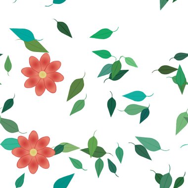 yaz çiçekleri arka plan, vektör illüstrasyonu