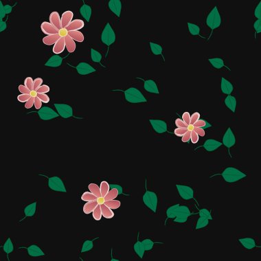 yaz çiçekleri arka plan, vektör illüstrasyonu